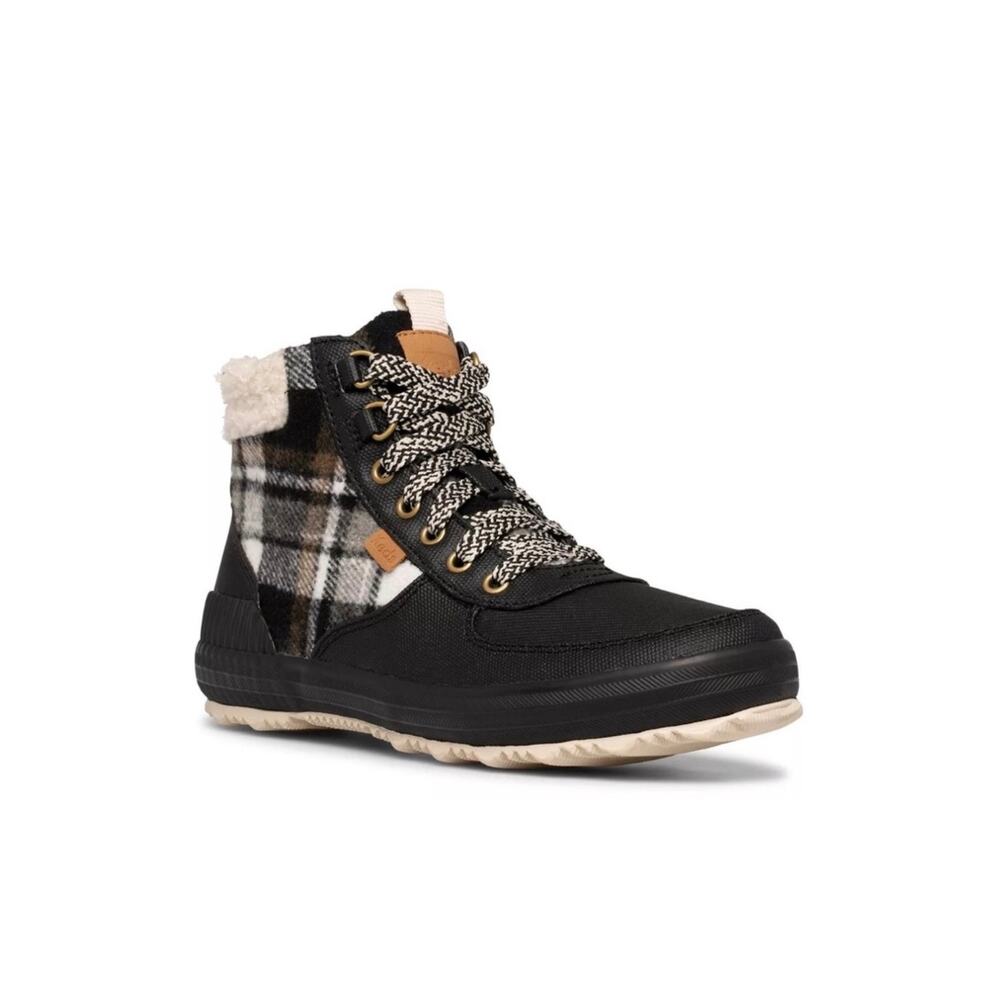 Keds Scout III Plaid Ankle Boots with Sherpa Trim, Women’s 7